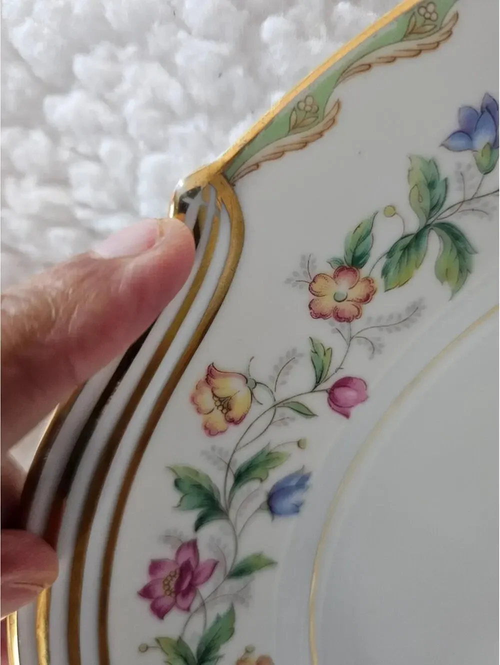 Vintage Noritake Elmhurst Platter Oval Floral Ceramic Porcelain Gold Trim 16.5" - Picture 13 of 13